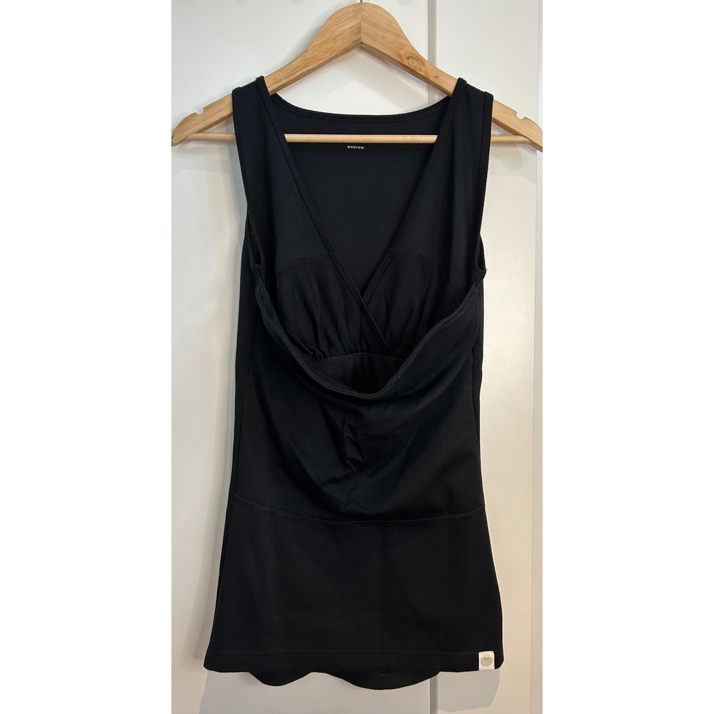 Lalabu Women Black Baby‎ Wearing Tank Top Nursing Bra Integrated Pouch Medium